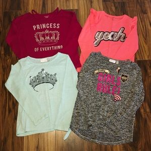 EUC Girls Long Sleeve Shirt Lot of 4